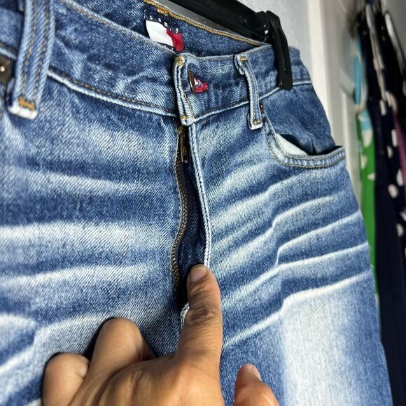 Vintage Tommy Hilfiger Ultra Wash Dark Blue 2000’s Mid Rise Hip Jeans Sz 13 Y2K - Picture 8 of 12